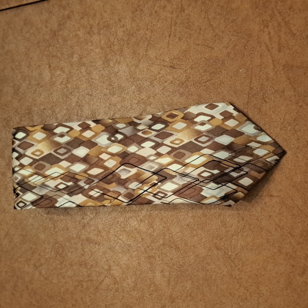 Jerry Garcia "Lady with the Argyle Socks" 59" Men's Tie Brown & Tan